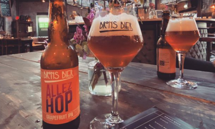 Allez Hop fles met glas